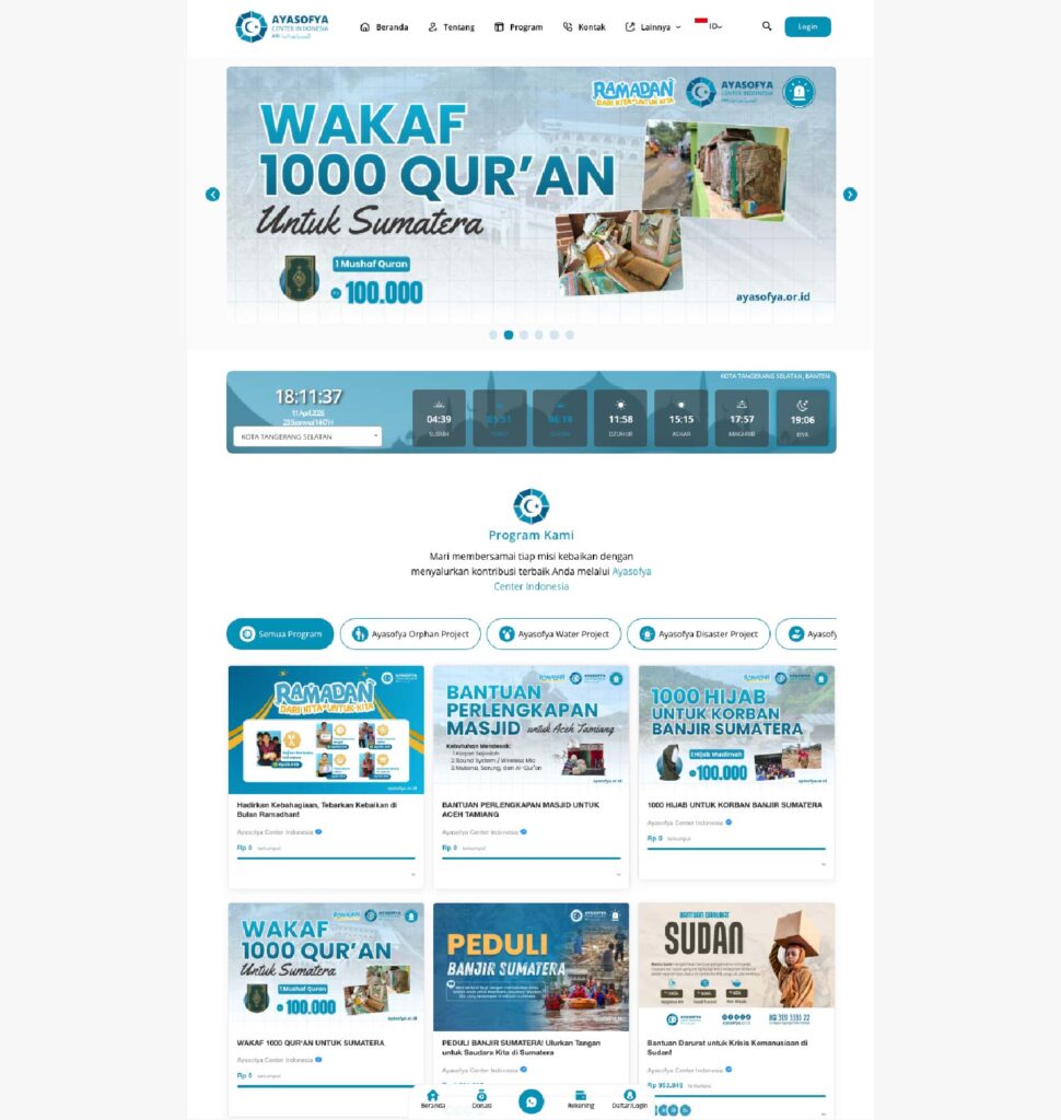 jasa website donasi